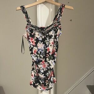 White House Black Market Multicolor Floral Camisole
